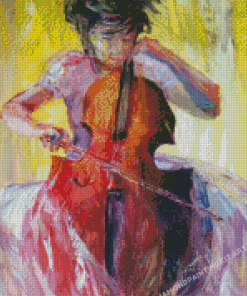 Ballerina And Violin Diamond Painting