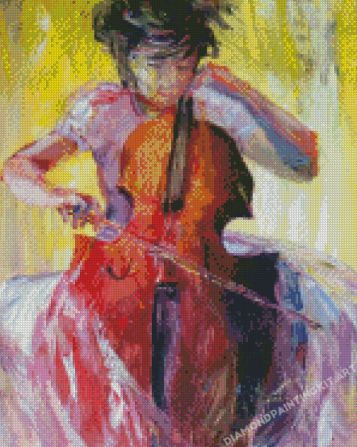 Ballerina And Violin Diamond Painting