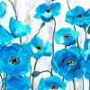 Abstract Blue Poppies Diamond Painting