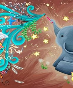 Aesthetic Elephant Baby Diamond Painting