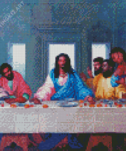 Black Last Supper Diamond Painting