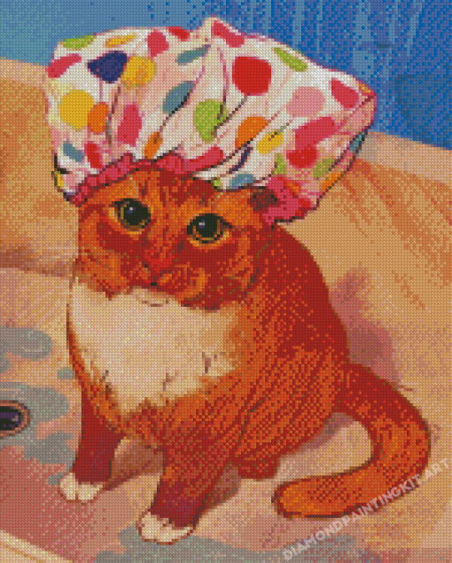 Cat Shower Art Diamond Painting