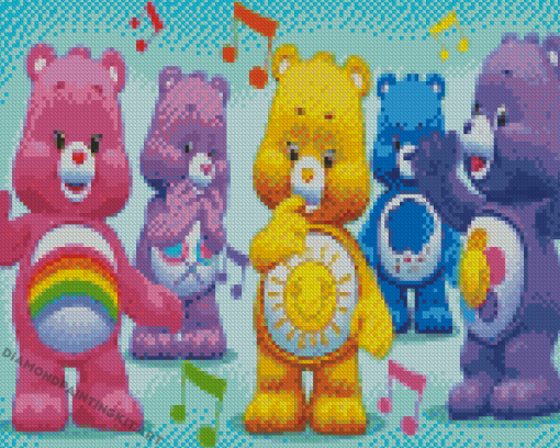 Colorful Teddies Diamond Painting