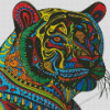 Colorful Tiger Mandala Diamond Painting