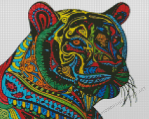 Colorful Tiger Mandala Diamond Painting