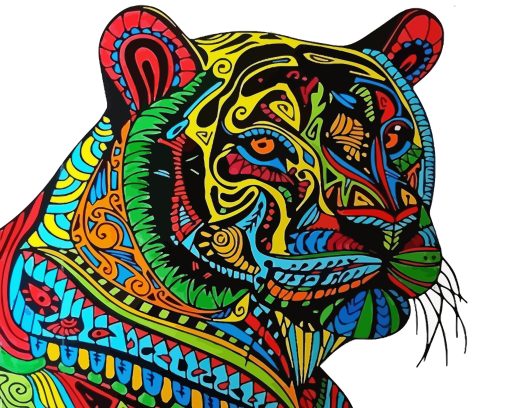 Colorful Tiger Mandala Diamond Painting