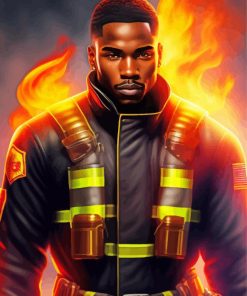 Cool Firefighter Diamond Painting