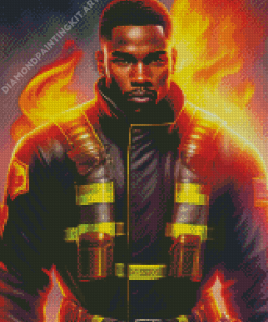 Cool Firefighter Diamond Painting