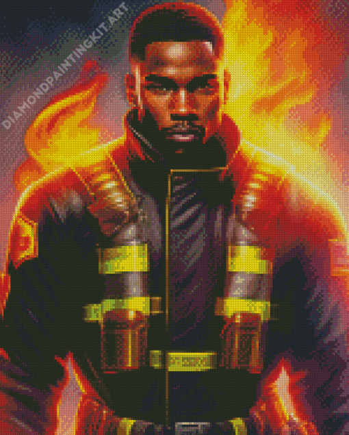 Cool Firefighter Diamond Painting