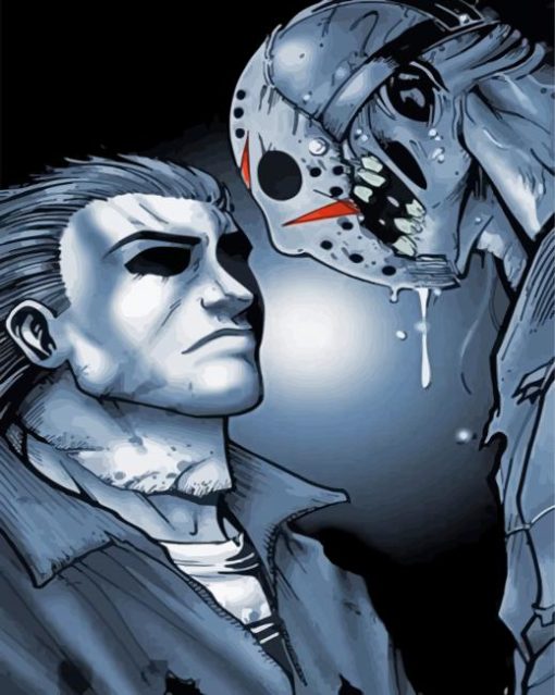 Michael Myers And Jason Diamond Painting