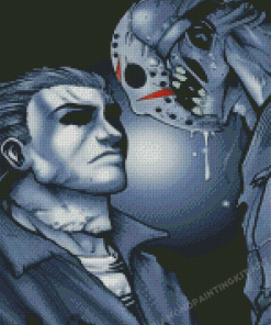 Michael Myers And Jason Diamond Painting