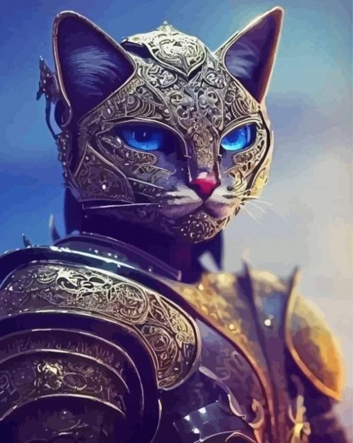 Cool Warrior Cat Diamond Painting