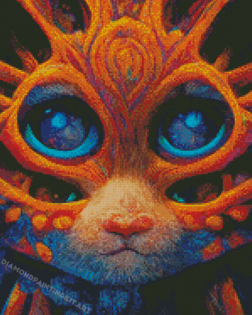 Double Eyed Cat Diamond Painting