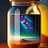 Glass Galaxy Jar Diamond Painting