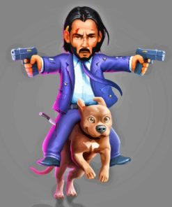 John Wick Dog Diamond Painting