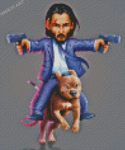 John Wick Dog Diamond Painting