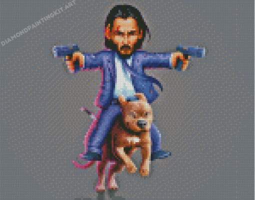 John Wick Dog Diamond Painting