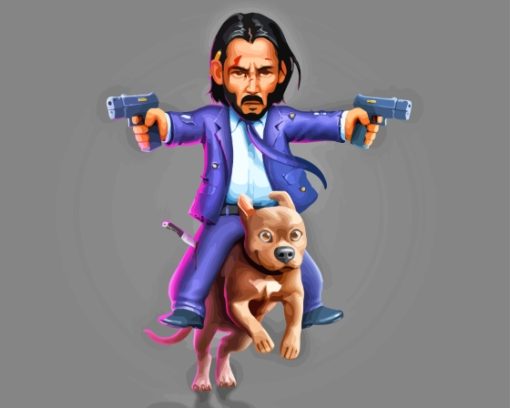 John Wick Dog Diamond Painting