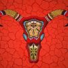 Mandala Cow Skull Diamond Painting