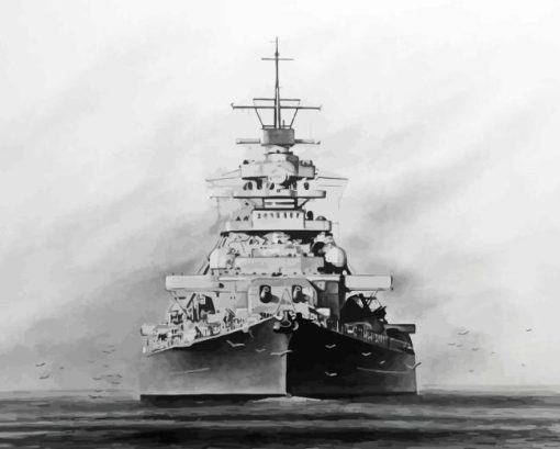 Military German Battleship Diamond Painting