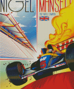 Nigel Mansell Driver Diamond Painting