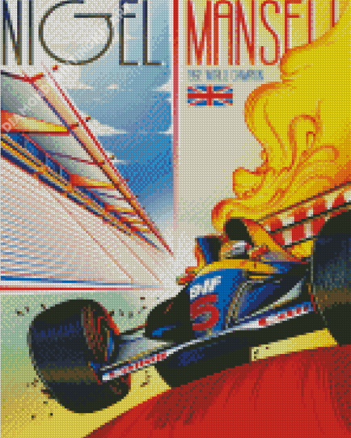 Nigel Mansell Driver Diamond Painting