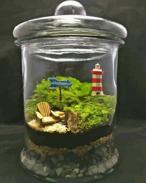 Plant In Jar Diamond Painting