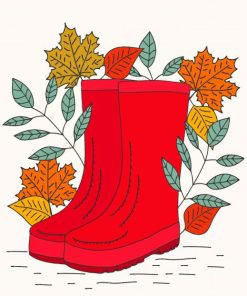 Red Gumboots Diamond Painting