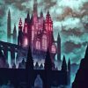 Scarry Black Castle Diamond Painting