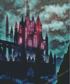 Scarry Black Castle Diamond Painting