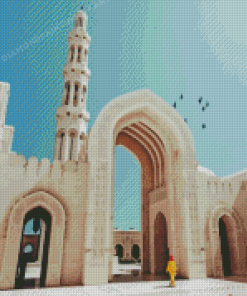 Sultan Qaboos Grand Mosque Oman Diamond Painting