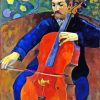 Vintage Violoncellist Man Diamond Painting