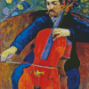 Vintage Violoncellist Man Diamond Painting