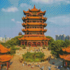 Yellow Crane Tower Diamond Painting