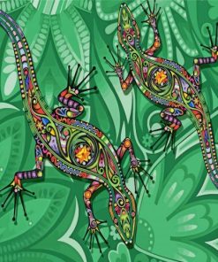 Abstract Lizards Diamond Painting