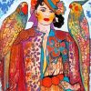 Abstract Parrot Woman Diamond Painting