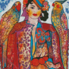 Abstract Parrot Woman Diamond Painting