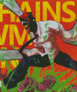 Aesthetic Chainsaw Man Diamond Painting