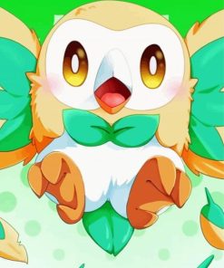 Aesthetic Rowlet Diamond Painting