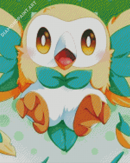 Aesthetic Rowlet Diamond Painting