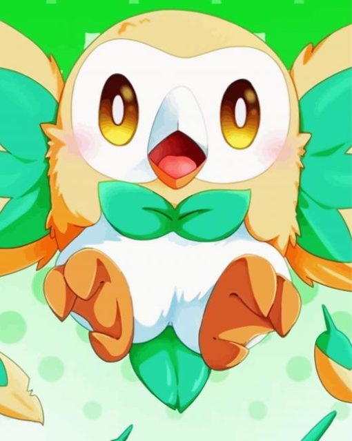 Aesthetic Rowlet Diamond Painting