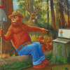 Aesthetic Smokey Bear Diamond Painting