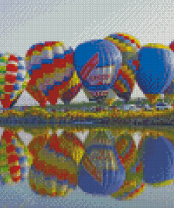 Air Balloon Fiesta Reflection Diamond Painting