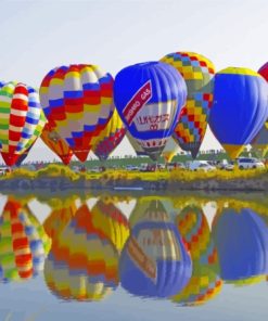 Air Balloon Fiesta Reflection Diamond Painting