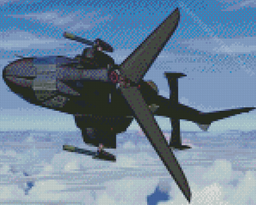 Airwolf Helicopter Diamond Painting