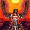 Angel Girl Motorcycle Diamond Painting