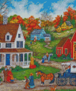 Autumn Family Farm Diamond Painting