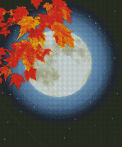 Autumn Leaves Moon Diamond Painting