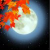 Autumn Leaves Moon Diamond Painting