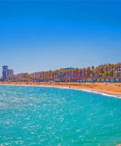 Barcelona Beach Spain Diamond Painting